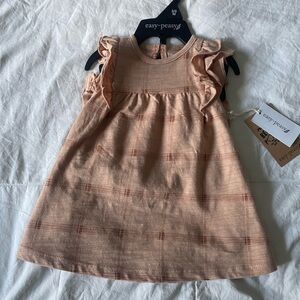 NWT - Easy-Peasy Print Dress w/Bloomers in Coral - Size: 3-6 MOS